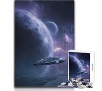 Puzzle spaziale che vola vicino ai pianeti nello spazio, 1000 pezzi, per adolescenti, gioco divertente per lo sviluppo cognitivo, regalo speciale per una celebrazione premurosa, dimensioni 38x26cm