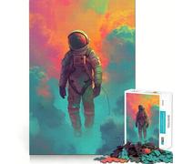 Puzzle spaziale con astronauti cosmici per adulti, 1000 pezzi, gioco di logica e rilassamento, taglio preciso, piacevole sorpresa (50x75cm)
