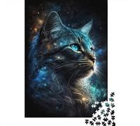 Puzzle spaziale Cosmic Cat Premium, puzzle rettangolare in carta riciclata al 100%, per bambini e bambine, regali di Natale, 1000 pezzi (38x26 cm)