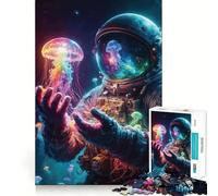 Puzzle spaziale galattico con meduse per adulti, 1000 pezzi, stimola la memoria, gioco di gruppo, assemblaggio, sorpresa di Natale (50x75cm)