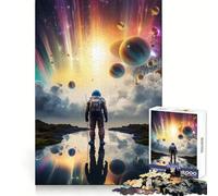 Puzzle spaziale galattico da 1000 pezzi per ragazzi, gioco di logica, momento di relax, taglio perfetto, lista dei desideri di Babbo Natale (38x52cm)