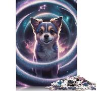 Puzzle spaziale per adulti con cagnolino, stimolante e stimolante, per bambini e bambine, 520 pezzi (52x38 cm)