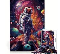 Puzzle spaziale per adulti con tema bowling e astronauta, 1000 pezzi, allenamento mentale, relax lento, taglio uniforme, regalo di Natale (38x26cm)