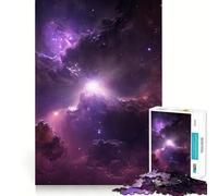 Puzzle spaziale viola da 1000 pezzi per adulti, gioco cognitivo per momenti di condivisione, assemblaggio di modelli, oggetto ideale per i desideri di Babbo Natale (38x26cm)
