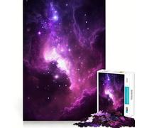 Puzzle spaziale viola per adulti, 1000 pezzi, rompicapo rilassante, immagine da assemblare, regalo di Natale (38x26cm)