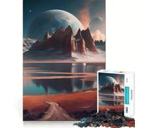 Puzzle Spazio e Pianeti per Ragazzi 1000 Pezzi Recall Upgrade Calm Relax Clear Cut Art Collection Piece (50x75cm)