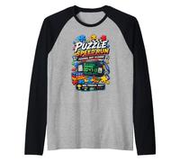 Puzzle Speed Run Puzzler Puzzle Shirt Maglia con Maniche Raglan