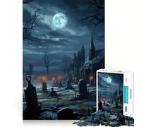 Puzzle spettrale per la notte di Halloween per adulti, 1000 pezzi, gioco di logica mentale, delicato, rilassante, taglio deciso, lista dei desideri di Babbo Natale 50x75cm