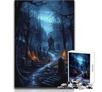 Puzzle spettrali per adulti della notte di Halloween, 1000 pezzi, gioco di apprendimento, sorpresa premurosa per le celebrazioni, dimensioni 38x26cm