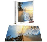 Puzzle Spiaggia Puzzle 1000 Pezzi Jigsaw Adulti DIY Classici Gioco, Puzzles a Forma di Paesaggio, Giochi Rilassamento e Intelligence per Ragazzi da 14 Anni 75x50 cm/1000 pcs con Scatola Regalo B-6194
