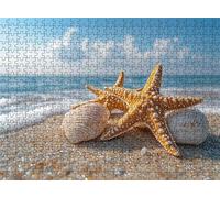Puzzle spiaggia stella marina - Puzzle 5000 Pezzi per Adulti - Puzzles Giochi Rilassamento - Bene Confezionamento Scatola - Stampa Alta Definizione Colori Brillanti - Puzzles Legno Impegnativi s7h-115