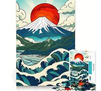 Puzzle "Spirito del Giappone - Monte Fuji" da 1000 pezzi per adolescenti, gioco di pensiero, divertimento condiviso, bordi precisi, oggetto regalo di Babbo Natale 38x52cm