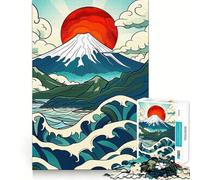 Puzzle "Spirito del Giappone - Monte Fuji" da 1000 pezzi per adulti, stimola la memoria, rilassa la mente, bordi precisi, lista dei desideri di Babbo Natale 50x75cm