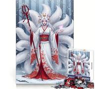 Puzzle "Spirito innevato della Regina Kitsune" per ragazzi, 1000 pezzi, gioco di logica e abilità, rilassante, taglio preciso, regalo perfetto (38x52cm)