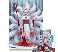 Puzzle "Spirito innevato della Regina Kitsune" per ragazzi, 1000 pezzi, gioco di logica e abilità, rilassante, taglio preciso, regalo perfetto (38x52cm)