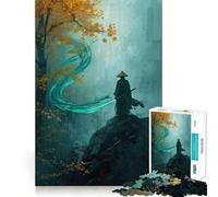 Puzzle "Spirito Samurai nella Nebbia Autunnale" da 1000 pezzi per adulti, ideale per rafforzare la memoria, per il divertimento di gruppo, con bordi netti ed eleganti (38x26cm)