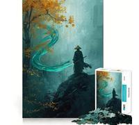 Puzzle "Spirito Samurai nella Nebbia Autunnale" per Ragazzi, 1000 Pezzi, Gioco Sfida Mentale, Divertimento Rilassante, Taglio Preciso, Regalo Festivo (50x75cm)