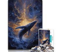 Puzzle Spiritual Whale da 1000 pezzi per adolescenti, aiuta il cervello ad allenarsi, giocattoli avvincenti per coltivare la pazienza, gioco di sfida unico (38x26cm)