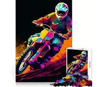 Puzzle Splashes Motocross da 1000 pezzi per adulti e ragazzi, gioco cognitivo, svago divertente, assemblaggio di modelli, regalo festivo 50x75cm