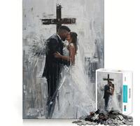 Puzzle "Sposi sotto la croce" per adolescenti,1000 pezzi,gioco stimolante per la mente,montaggio sicuro e attività di condivisione per i propri cari (50x75cm)