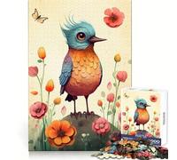 Puzzle Spring Bird V da 1000 pezzi per ragazzi, gioco di memoria, per interni, con motivo Babbo Natale e desideri 38x52cm