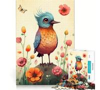 Puzzle Spring Bird V da 1000 pezzi per ragazzi, gioco di memoria, per interni, con motivo Babbo Natale e desideri 38x52cm