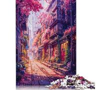 Puzzle Spring Street antistress, puzzle in cartone riciclato al 100% per bambini adulti, regalo di Natale unico, 1000 pezzi (38x26 cm)