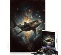 Puzzle "Squalo balena nella galassia" da 1000 pezzi per adulti, stimolante per la mente, rilassante e divertente, con bordi uniformi, un regalo perfetto (50x75cm)