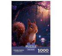 Puzzle Squirrel 1000 Pezzi Per Adulti E Ragazzi, Puzzles Con Forest Flower Tree, Sfida Mentale E Gioco Complesso, Regalo Per Bambini E Adulti 70x50cm/1000pcs