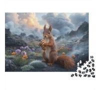 Puzzle Squirrel 1000 Pezzi Per Bambini E Adulti, Gioco Educativo, Impegnativo Puzzles Con Volcanic Tundra, Regalo Per Bambini E Adulti 52x38cm/1000pcs