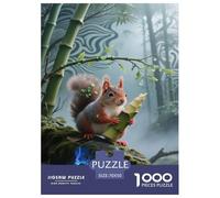 Puzzle Squirrel A 1000 Pezzi, Puzzle Bamboo Forest Adulti, Gioco Diabilità Impossibile Gioco Intellettivo Familiare Idea Regalo Uomo E Donna 70x50cm/1000pcs