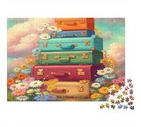 Puzzle Stack of Colorful Suitcases 1000 Pezzi Per Adulti - Scenery Rilassamento Di Giochi, Parete Da Decorazione E Regalo 52x38cm/1000pcs