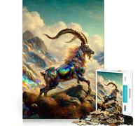 Puzzle "Stagione delle Capre Selvatiche" per Adolescenti,1000 pezzi,gioco di divertimento mentale,connessione pulita e senza interruzioni,un modo coinvolgente per passare il tempo libero (50x75cm)