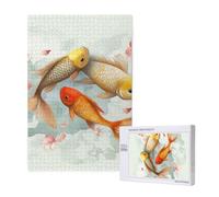 Puzzle stampato per amanti dei pesci con scatola, puzzle in legno per adulti e bambini, 1000 pezzi, gioco decorativo divertente per la famiglia