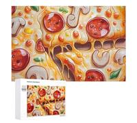 Puzzle stampato pizza per adulti attività familiari giochi decorazione casa puzzle 1000 PCS
