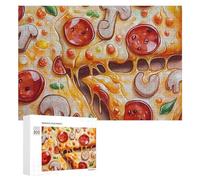 Puzzle stampato pizza per adulti attività familiari giochi decorazione casa puzzle 300 PCS