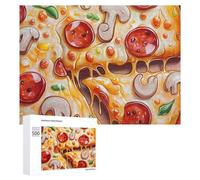 Puzzle stampato pizza per adulti attività familiari giochi decorazione casa puzzle 500 PCS