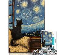Puzzle Star Cat per adolescenti, puzzle da 1000 pezzi, aiuta il cervello a esercitare i giocattoli avvincenti per coltivare la pazienza, un'opera d'arte 50x75cm