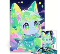 Puzzle Starry Fox Character da 1000 pezzi per adolescenti, ideale per rafforzare la memoria, favorire la calma e la tranquillità, con bordi di qualità e un tocco di Babbo Natale 50x75cm