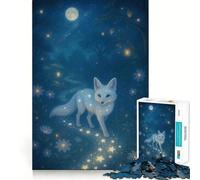 Puzzle Starry Fox Enchanted Forest da 1000 pezzi per ragazzi, gioco di memoria, per interni, con motivo Babbo Natale e desideri 50x75cm