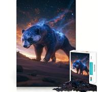 Puzzle Starry Raccoon da 1000 pezzi per adolescenti, sfida per la mente, attività per la casa, design chiaro, regalo affettuoso 38x52cm