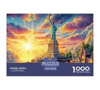 Puzzle Statua della Libertà_ New York 1000 Pezzi | Difficile E Sfidante | Giochi Di Puzzle E Decorativo Per Casa 52x38cm/1000pcs