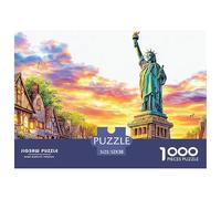 Puzzle Statua della Libertà_ New York 1000 Pezzi | Difficile E Sfidante | Giochi Di Puzzle E Decorativo Per Casa 52x38cm/1000pcs