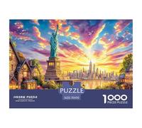 Puzzle Statua della Libertà_ New York 1000 Pezzi | Difficile E Sfidante | Giochi Di Puzzle E Decorativo Per Casa 70x50cm/1000pcs