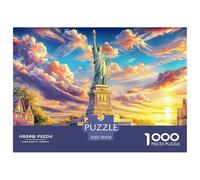 Puzzle Statua della Libertà_ New York 1000 Pezzi | Difficile E Sfidante | Giochi Di Puzzle E Decorativo Per Casa 70x50cm/1000pcs