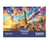 Puzzle Statua della Libertà_ New York 1000 Pezzi | Difficile E Sfidante | Giochi Di Puzzle E Decorativo Per Casa 70x50cm/1000pcs