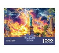 Puzzle Statua della Libertà_ New York 1000 Pezzi | Difficile E Sfidante | Giochi Di Puzzle E Decorativo Per Casa 52x38cm/1000pcs