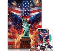 Puzzle Statua della Libertà per adolescenti 1000 pezzi, giocattoli educativi per l'apprendimento, giochi per famiglie, regali e compleanni unici (75x50cm)