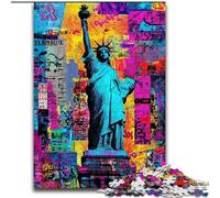 Puzzle Statua della Libertà per adulti, 1000 pezzi, attività divertenti per la famiglia a casa, regalo di compleanno, regali da viaggio (26x38cm)