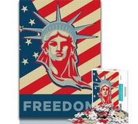 Puzzle Statua della Libertà per adulti 1000 pezzi, gioco educativo, sfida giocattolo, ideale come regalo per tutta la famiglia, 50x75cm
